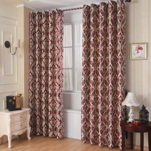 cortina longa estampada para sala