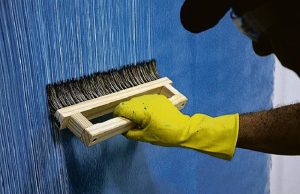 textura na parede economico