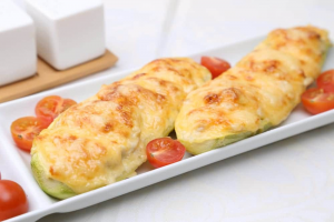 Receita Abobrinha com queijo no forno