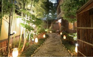 jardim iluminado