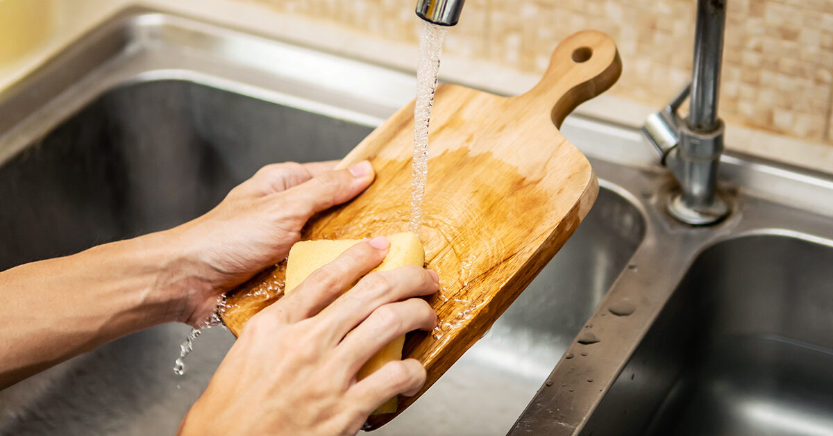 limpeza de tábua de carne