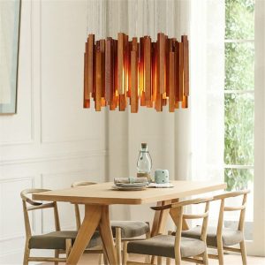 lustre de madeira