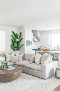 sala com decoração branca