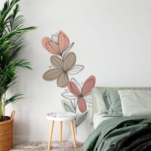 adesivo-de-parede-floral-linhas-boho-chic