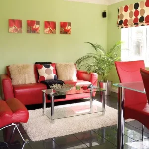 12-Bold-red-makes-a-statement-against-fresh-green-walls-in-this-living-room