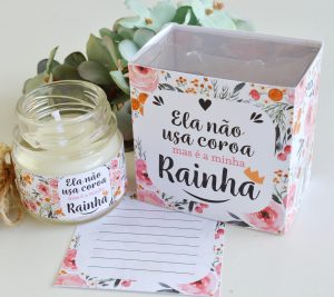 vela perfumada para dia das mães