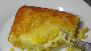 Pamonha de forno com queijo branco light