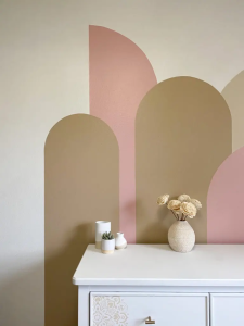 pintura setorizada em formas geométricas