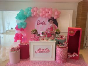 decoração de festa da barbie