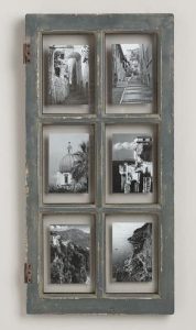 quadro com fotos em janela