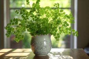 vaso decorativo com avenca