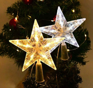 estrela de natal de garrafa pet