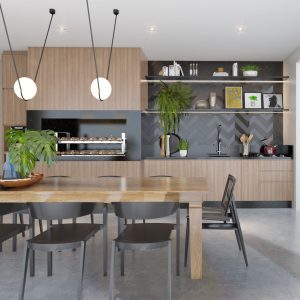 revestimento cerâmico em área gourmet