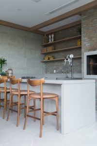 tijolinho aparente em área gourmet