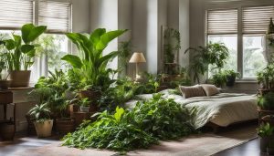 quarto cheio de plantas
