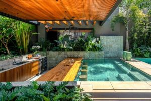 área gourmet com piscina