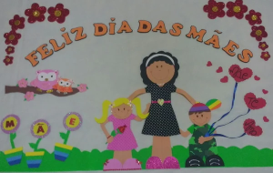 painel de dia das mães feito de eva