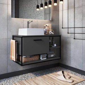 lavabo moderno com pia suspensa