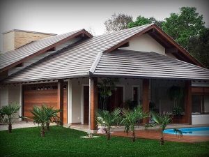 Tipos de telhado simples contemporâneo