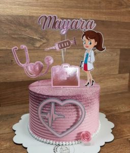 topper de bolo feminino profissão