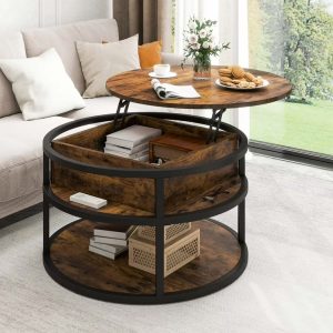mesa de centro com espaço escondido