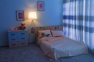 quarto infantil iluminação baixa