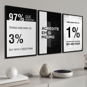 quadros com frase motivacional