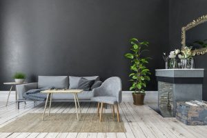 Ambiente monocromático cinza