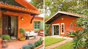 cor terracota dourada para fachada externa