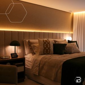 led cabeceira da cama