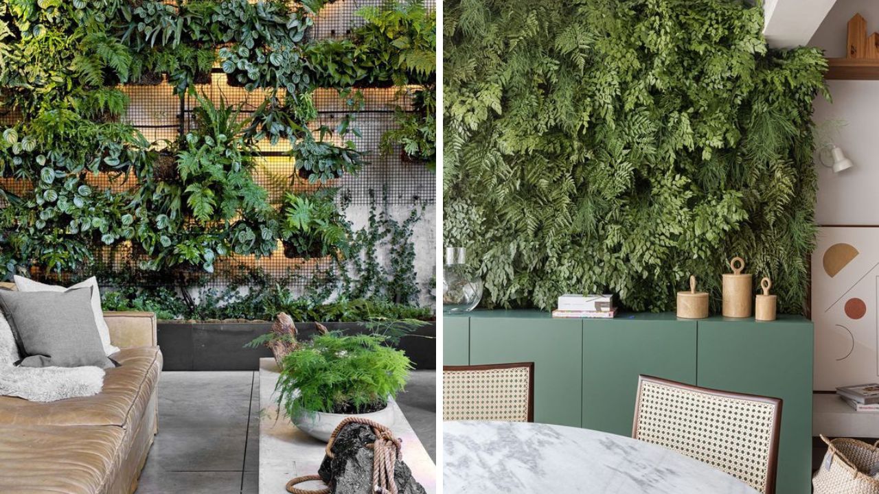 jardins verticais gigantes dentro de casa