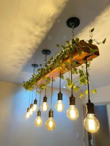iluminação rústica cozinha