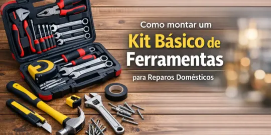 Kit básico de ferramentas com vários utensílios para reparos domésticos 2026