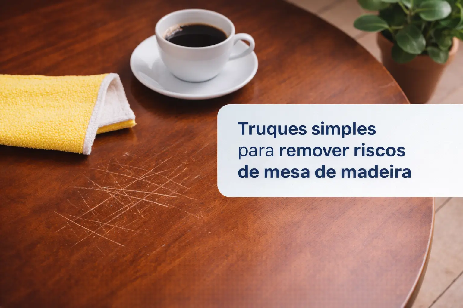 Truques simples para remover riscos na mesa de madeira