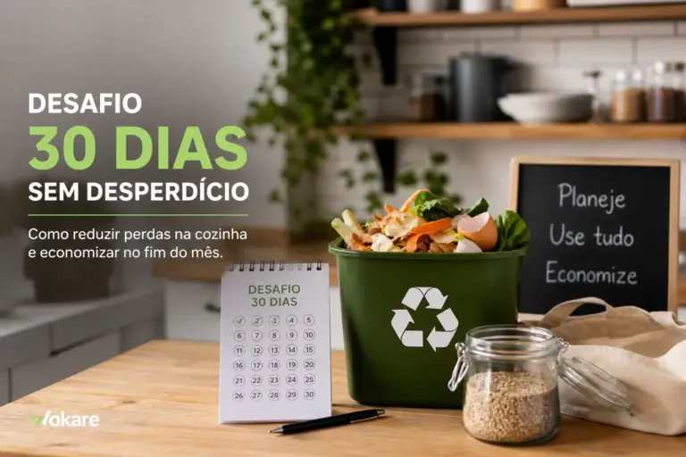 Desafio 30 dias sem desperdício, reciclagem e finanças