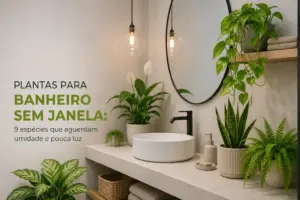 Plantas para banheiro sem janela: 9 espécies que aguentam umidade e pouca luz